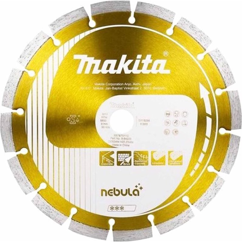 Zubehör - Diamanttrennscheibe für Baumaterialien 150x22,2 mm B-54003 - Makita