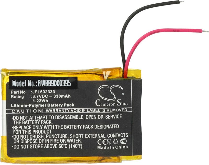 Vhbw - Akku kompatibel mit Izzo Swami Voice Clip, Swami Voice Clip A44040 gps Tracker, Navigationsgeräte (330mAh, 3,7V, ...