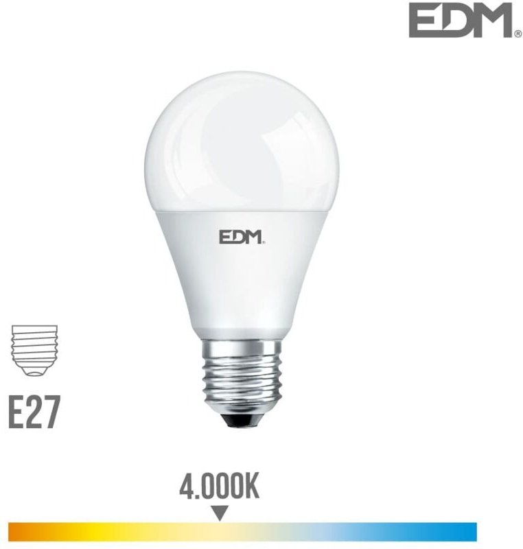 EDM - Standard LED-Glühbirne E27 17 w 1900 lm 4000 k Tageslicht Ø6,5 x 12,5 cm
