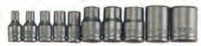 Teng Tools TX-Nüsse Set Matt Schwarz Chrom-Vanadium Stahl