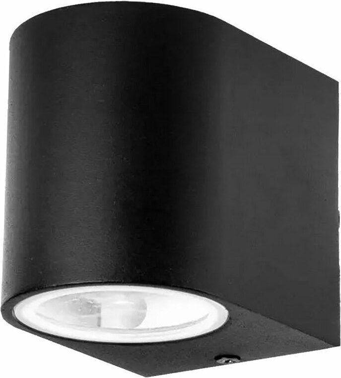 Wandleuchte Lampe Außenleuchte Down Strahler Balkon, Spritzwasserfest IP44, schwarz, 1x GU10 Fassung, DxHxT 6,8x9,2x8 cm