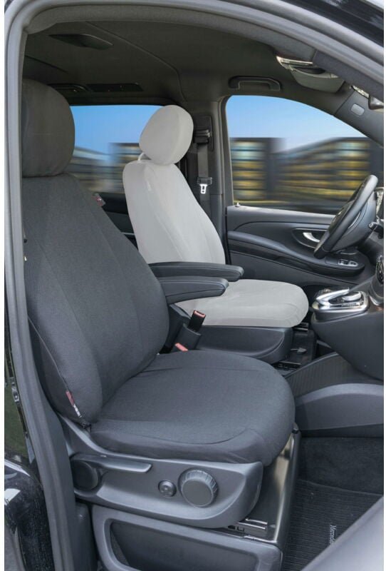 Walser - Passform Sitzbezug aus Stoff kompatibel mit Mercedes-Benz V-Klasse 447, Einzelsitz Beifahrer Armlehne innen