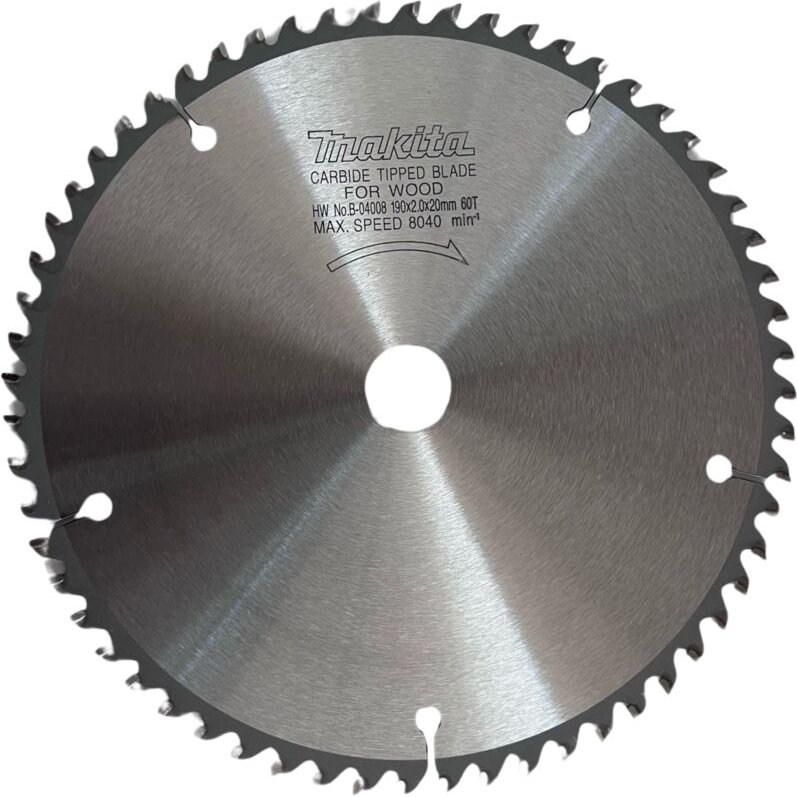Makita B-04008 TCT Kreissägeblatt 190x2x20mm 60T 5°