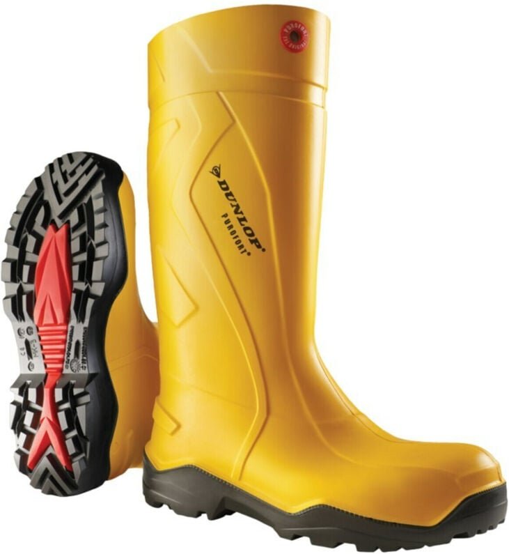 Sicherheitsstiefel EN20345 S5 ci src Gr.43 Purofort+ gelb Stahlkappe/sohle - Dunlop