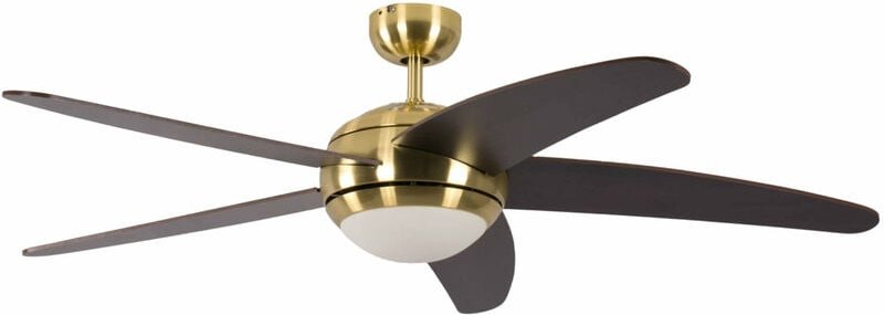 Deckenventilator Melton Messing / Wenge mit Licht