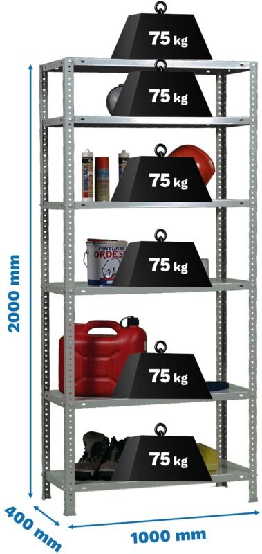 Simonrack Avantage Plus 6/400 Metallregal Galvanisiert