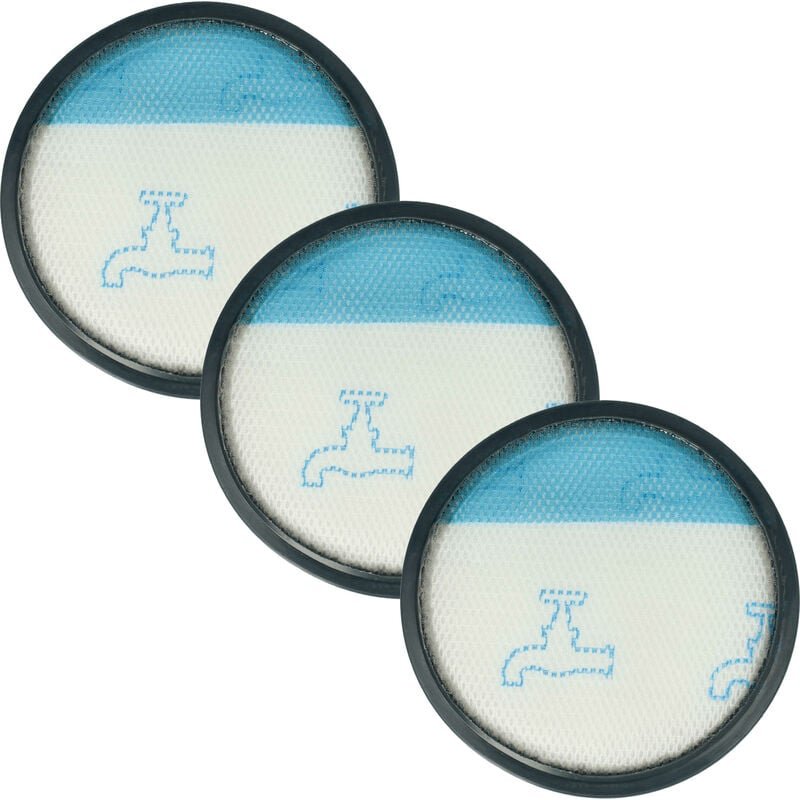 3x Vormotorfilter kompatibel mit Beko vcm 71605 ap, vcm 7180, vcm 71602 ad, bks 5540 Staubsauger - Motorschutzfilter, Ab...