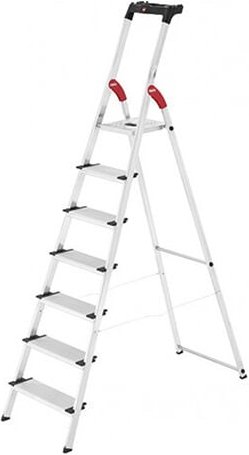 Stehleiter 3 Stufen - Maximale Arbeitshöhe 3.50m - 8817-001