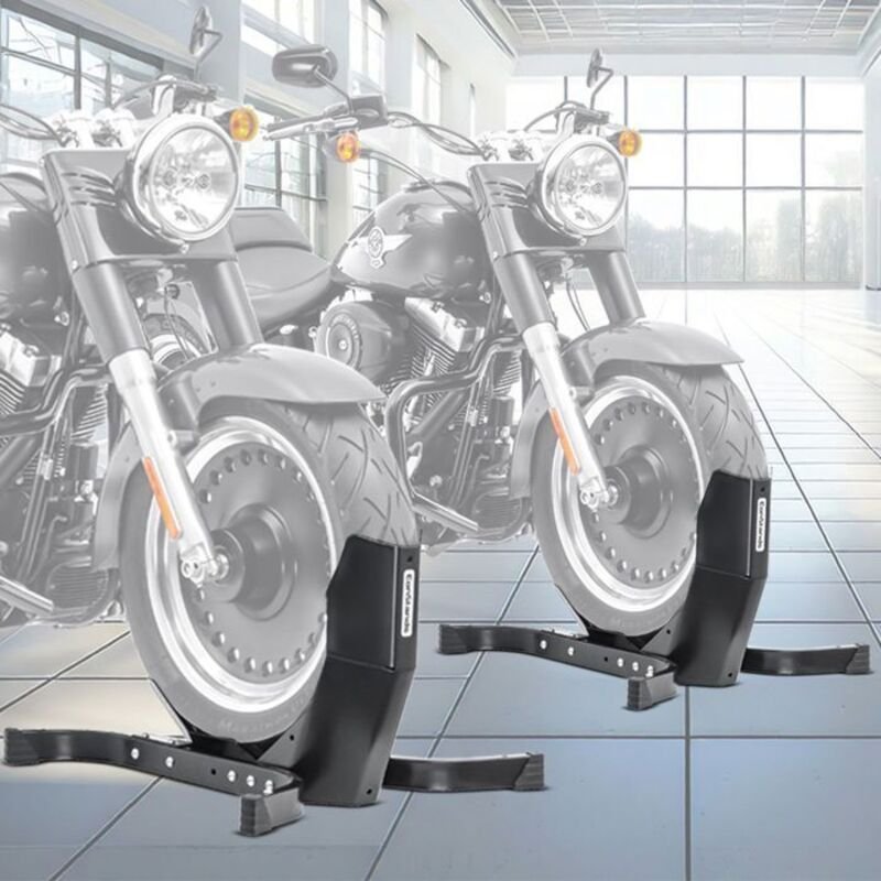 2x Motorradstütze Easy Plus für Motorräder bis 21 Zoll ConStands schwarz