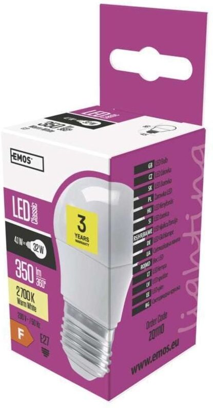 Mini Globe LED-Glühbirne E27 warmweiß 4.1 W