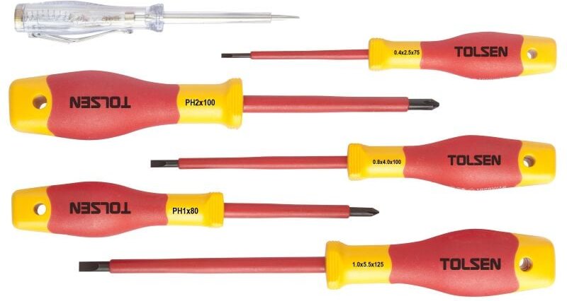 Satz 6stk Gemischte Tolsen-Isolierte Schraubenzieher