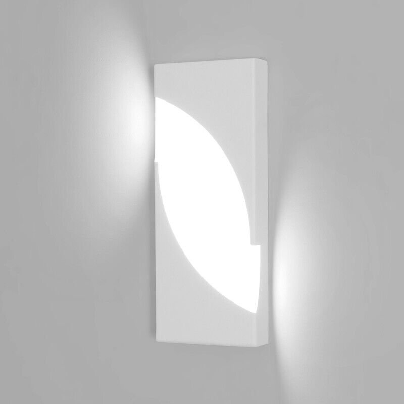 GOECO Moderne LED-Wandleuchte, Weiß, 30 x 12 cm, 14 W, Kaltweiß 6500 K, flaches und minimalistisches Design, für Flur, S...