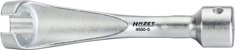 Einspritzleitungs-Schlüssel, Vierkant hohl 12,5 mm (1/2), Außen-Doppel-Sechskant Profil, 14 mm - Hazet