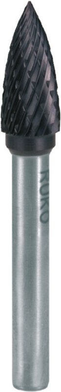 RUKO Hartmetall-Frässtift SPG Ø 12 mm Kopflänge 25 mm Schaft-Ø 6 mm TiCNVerzahnung KVZ 4 - 116028TC