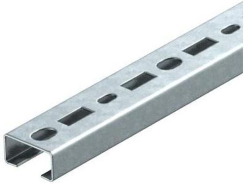 OBO Bettermann Profilschiene gelocht, Schlitzweite 17mm 150x35x18 Stahl bandverzinkt, 1104241