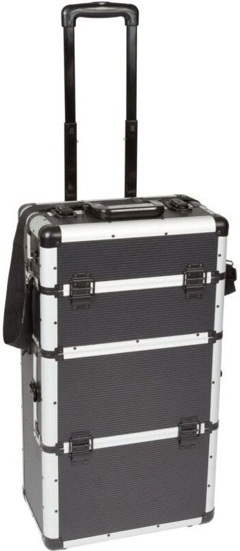 Trolley-koffer - aluminium - 370 x 225 x 670 mm - 66,9 l - schwarz