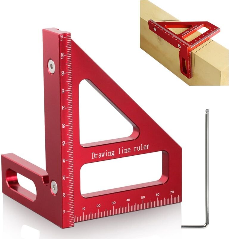 Winkelmesser für die Holzbearbeitung, 3D-Gehrungswinkel – 45 bis 90 Grad Winkelmarkierung, Messwerkzeug für Heimwerker/W...