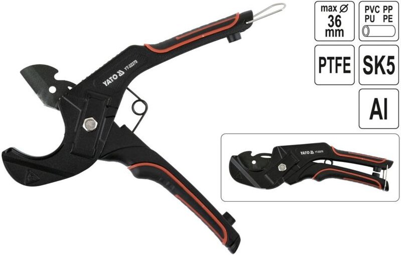 Thumbnail - Rohrschneider Rohrschere Kunststoffrohrschneider Schlauch Schneidzange 36 mm