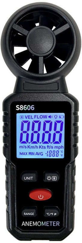 Tragbares 3-in-1-Anemometer, Windgeschwindigkeitsmesser, Luftstrommesser und Temperaturmessgerät für Segeln, Surfen, Fli...