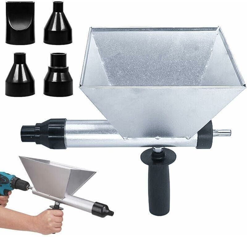 Pistolet à mortier pompe à mortier ciment chaux pistolet à mortier moritier avec 4 buses pour joints de mortier, murs en...