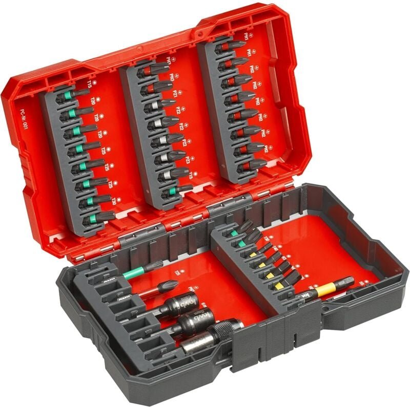 KWB - Bit-Box für Impact-/ Schlagschrauber 37-teilig Bitset mit Bithalter und schlagfesten Steckschlüsseln, e c 44626 Sc...