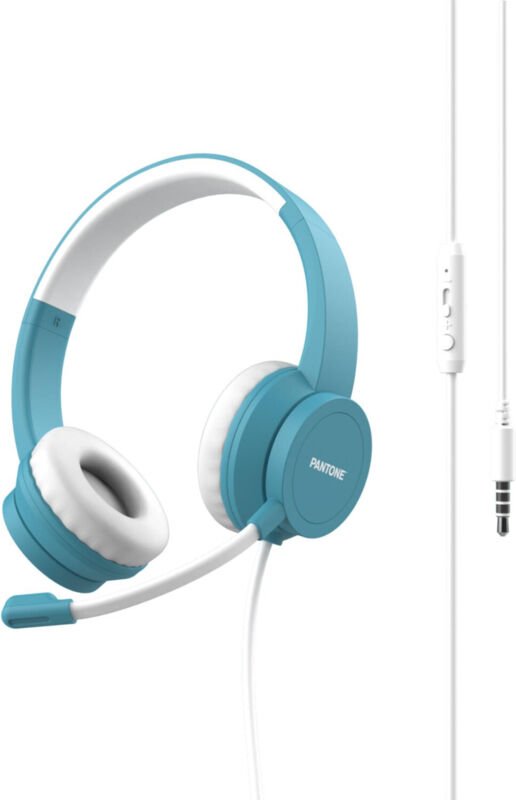 Pantone PT-WDH002GY2220 Kopfhörer & Headset Kabelgebunden Kopfband Büro/Callcenter Aqua-Farbe