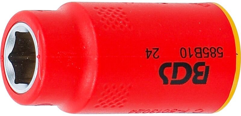 BGS 35871 VDE-Steckschlüssel-Einsatz Sechskant, An trieb Innenvierkant 10 mm (3/8"), SW 10 mm