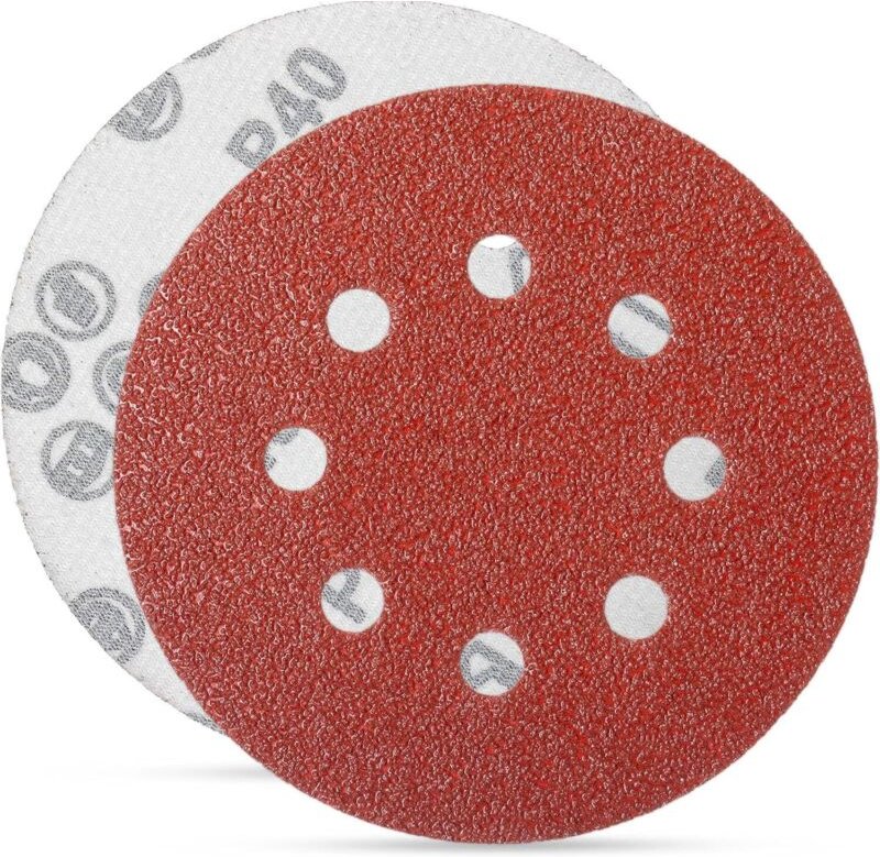 100 Stück Schleifscheiben, Schleifscheiben, Körnung 125 mm, ideal zum Schleifen/Polieren/Entrosten, HSDPS5M100,40