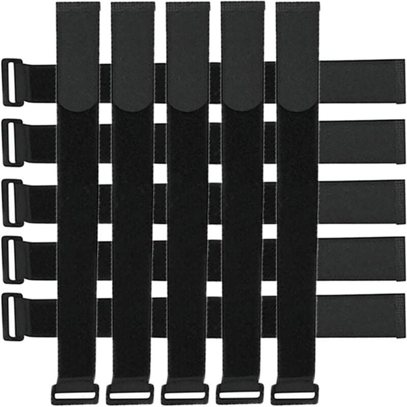 Kabelbinder 10 Stück: Größe 50 cm – Klettverschluss in verschiedenen Größen – Kabelbinder für TV-/Computer-/Gitarrenkabe...