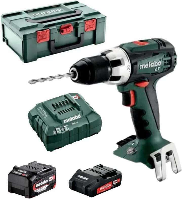 Metabo - Schlagbohrmaschine - sb 18V - lt 1 x 2,0 Ah Compact + 1 x 5,2 Ah Li-Power, asc 55V, Koffer - 602103970