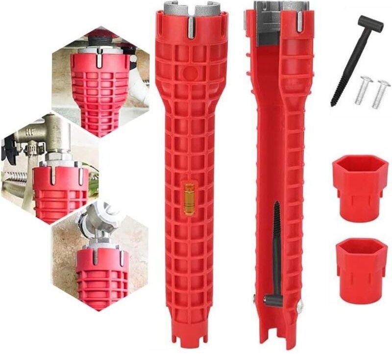 8-in-1-Wasserhahn-Steckschlüssel – Waschbecken-Wasserhahn-Installationswerkzeug – für Toilettenschüssel, Waschbecken, Wa...