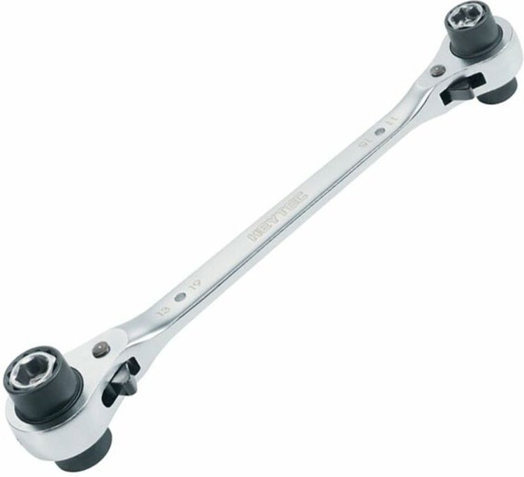 Heytec - Knarren- Ringschlüssel 8-in-1, Schlüsselweiten 10er -19er