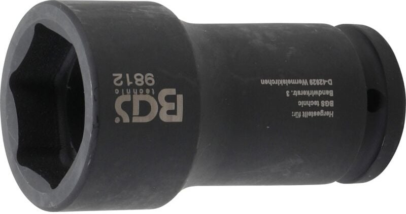 Bgs Technic - Kraft-Steckschlüssel-Einsatz Sechskant, tief Antrieb Innenvierkant 20 mm (3/4') sw 38 mm für fuso / Mitsub...