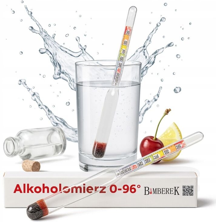 Glas-Alkoholmessgerät 0-96% Schwarzbrenner-Alkoholmessgerät für den Heimgebrauch