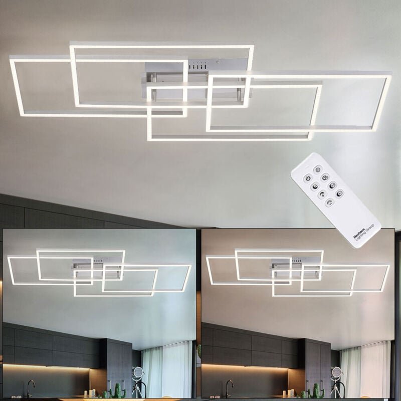 Leuchten Direkt - led Design Decken Leuchte fernbedienung Wohn Zimmer Tages-Licht Lampe dimmbar LeuchtenDirekt