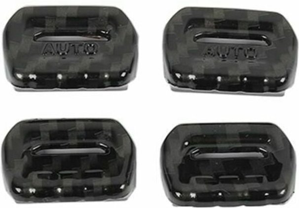 Tlily - Fensterheberschalter-Einstellknopf-Abdeckungsverkleidung, ABS-Innenausstattung für jl jt 2018–2021 (Kohlefaser)