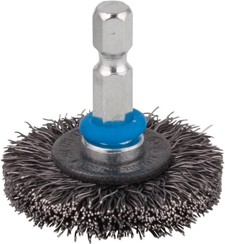 Scheibendrahtbürste ø 100 x 10 mm Schaft 6 mm Feilen, Schleifen, Bürsten - Wolfcraft