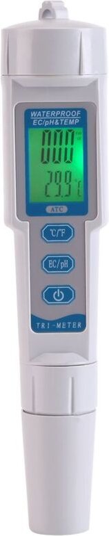 Vtizikl 3 en 1 Digital PH EC Meter and Thermometer 0.01 PH Testeur de qualité de l'eau de haute précision pour l'eau pot...