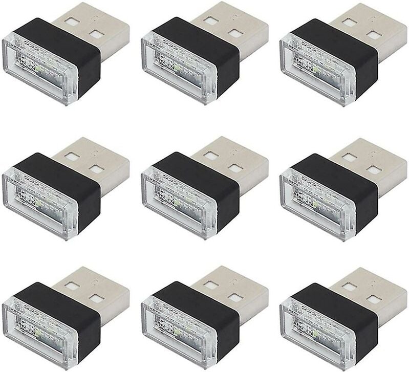 Woosien - 100x usb Led Mini Auto Licht Lampe Licht Zubehör Gemischte Lichtfarbe