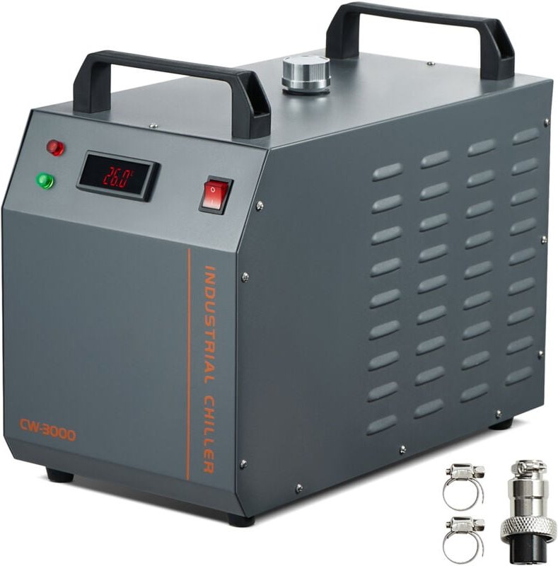 CW-3000 Industrieller Wasserkühler, 80 w luftgekühltes Kühlsystem, 12 l Wassertank, 12 l/min Durchflussrate, Kühlung für...