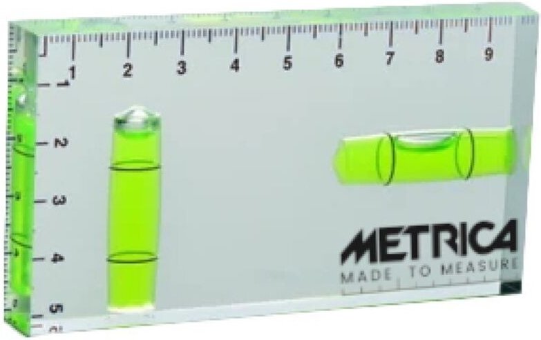 Metrica - Transparente Mini-Wasserwaage 100x50mm 33036