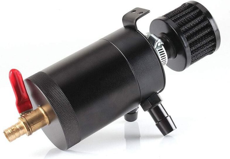 Ej.life - lauffangbehälter-Kit, Qiilu Ölfangdose, Universal Ölfangdose 2-Port-Vorratsbehälter mit Ablassventil-Entlüftun...