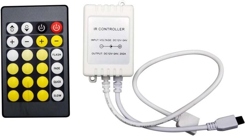 V-tac - led Strip Light Zubehör Infrarot Controller Fernbedienung 24 Tasten 3IN1