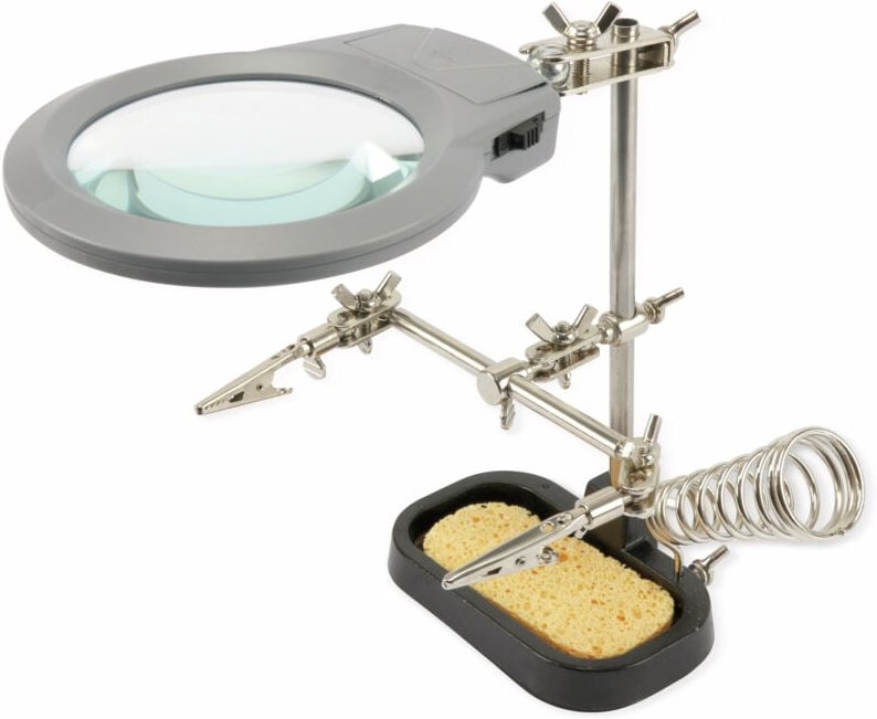 Helfende Hand mit Lupe, Halter und Beleuchtung - Daytools