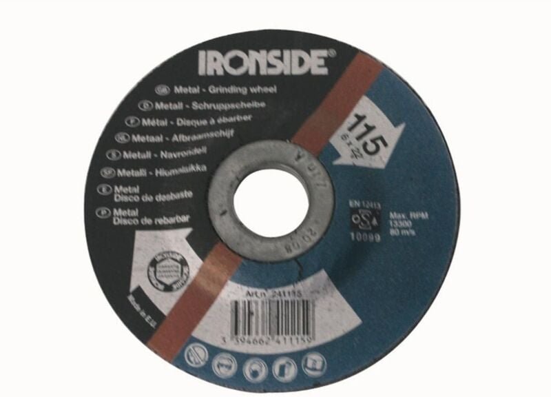 Schruppscheibe für Metall 115/6mm gekröpft, Bohrung 22 mm