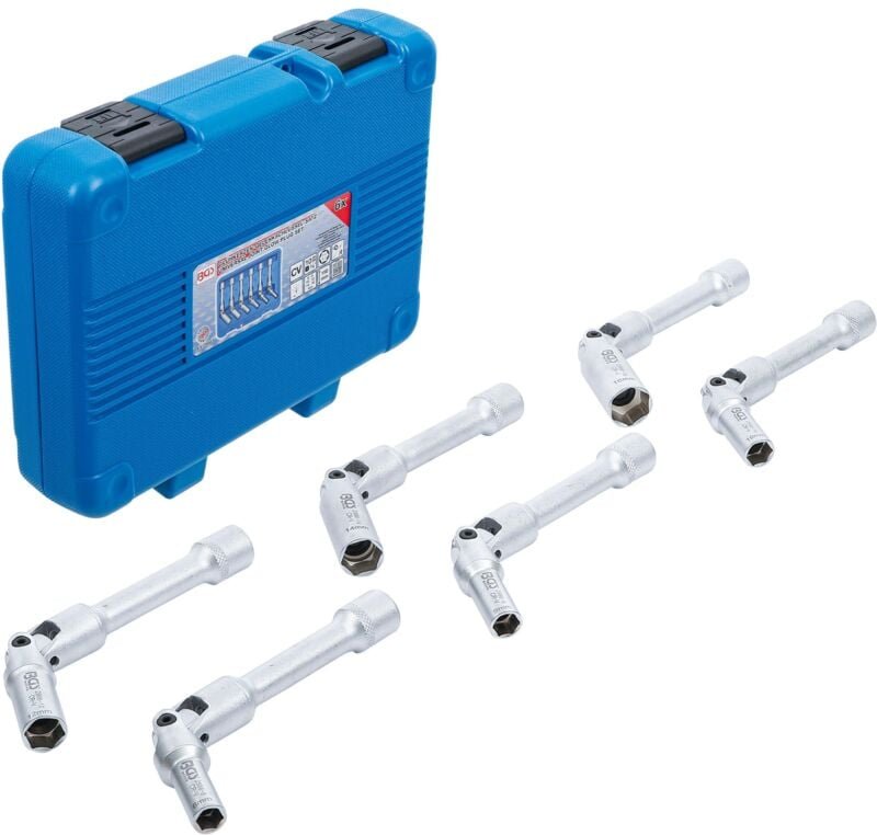 Bgs Technic - Universal Glühkerzen-Gelenkschlüssel-Satz, Sechskant Antrieb Innenvierkant 10 mm (3/8') sw 8 - 16 mm 6-tlg...