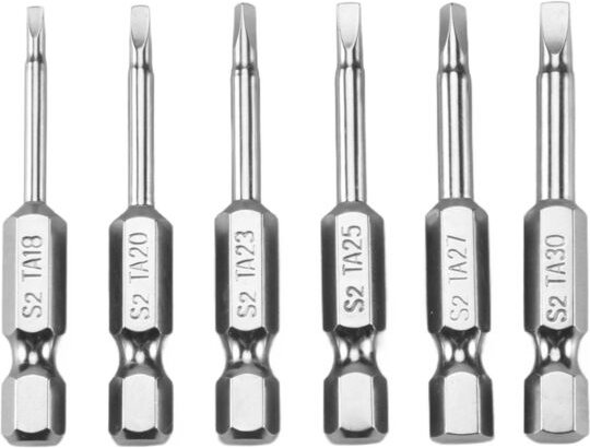 6 Stücke S2 Stahl Dreieck Schraubenbohrer Magnet Schraubendreher Bohrer Anti-Rutsch Schrauben Kopf 1.8 / 2 2.3 2.5 2.7 3...