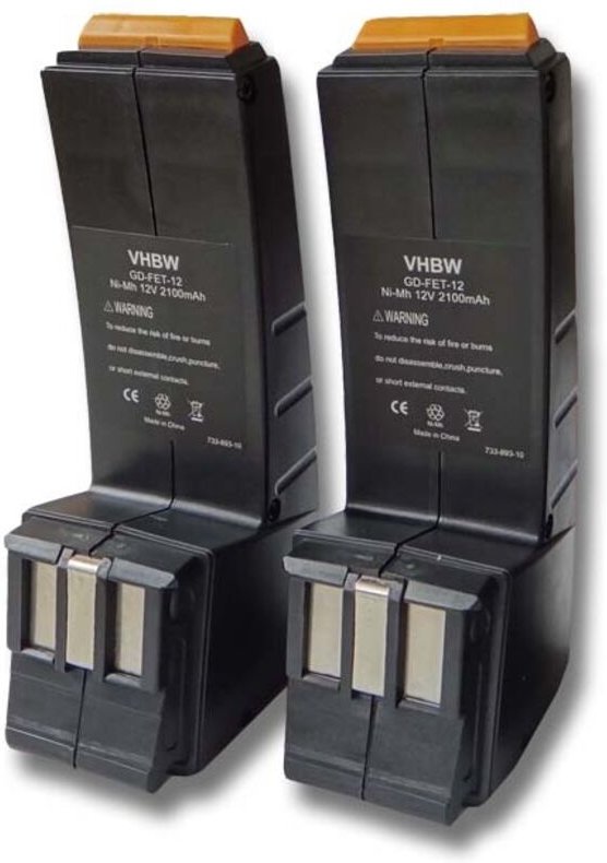 Vhbw - 2x Akku Ersatz für Festo / Festool FS1224 für Elektrowerkzeug (2100 mAh, NiMH, 12 v)
