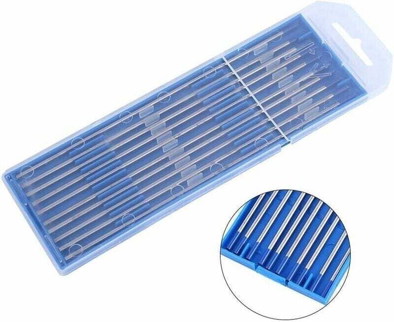 10 Wolfram-Schweißelektroden. Lanthan-Elektrode mit blauer Spitze, 1,0/1,6/2,4 mm. Hochwertige Wolfram-Schweißelektrode ...