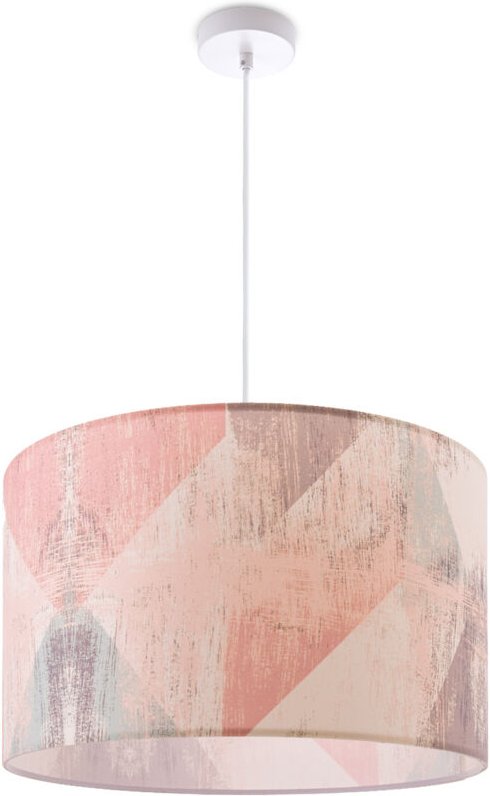 Deckenlampe Lampenschirm Stoff Pendelleuchte E27 Hängeleuchte Schlafzimmer Rund Pendelleuchte - Weiß, Design 5 (Ø45,5 cm...